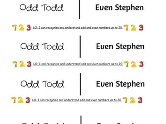 Odd and Even year 1 and 2