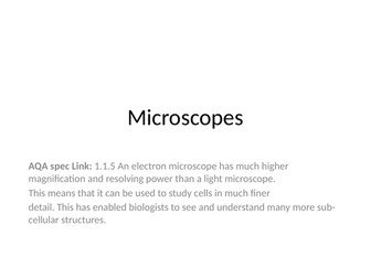 AQA Trilogy Microscope Lesson