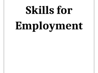 Skills for Employment Booklet