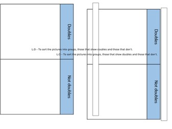 Doubles sorting worksheet