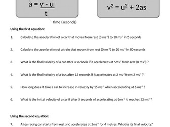 Calculating acceleration