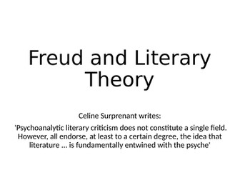 An introduction to Freudian Literary Theory.