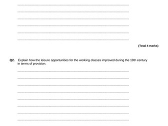 History of Sport, popular & rational recreation A level AQA resources (older spec)