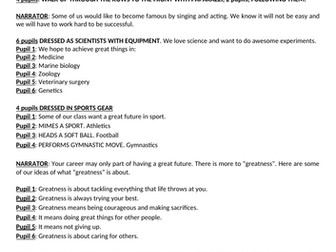 Assembly script suitable for Year 5 to 7