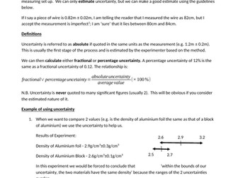 Uncertainty: A Level Physics Guide