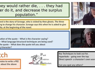 A Christmas Carol- Quotation Cards