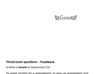 EDUQAS GCSE RS Route A Component 1 (Philosophy and Ethics) Good and Evil Test A model answers