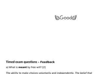 EDUQAS GCSE RS Route A Component 1 (Philosophy and Ethics) Life and Death Test C model answers