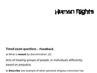 EDUQAS GCSE RS Route A Component 1 (Philosophy and Ethics) Human Rights Test model answers