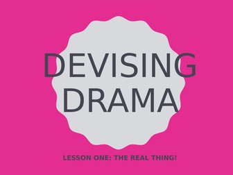 AQA GCSE Drama Devising Drama