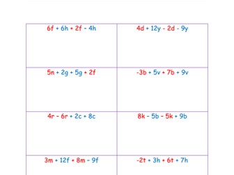 Algebra Mixed Skills