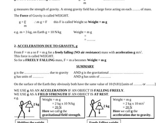 WHAT IS g? -Acceleration & Field Strength