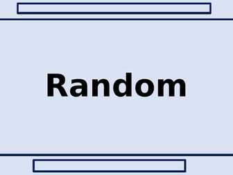 Randomisation in Python