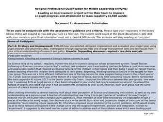 NPQML Final Assessment and Appendices - Passed February 2019