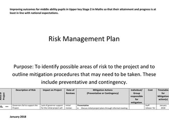 NPQSL 2019 Appendix Risk Management Plan