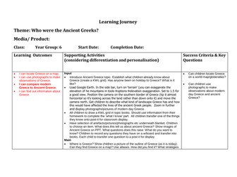 Ancient Greece medium term plan
