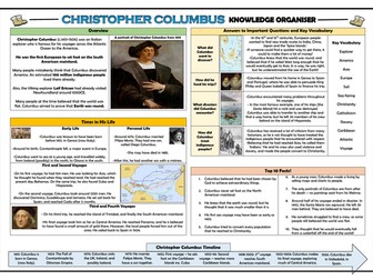 Christopher Columbus Knowledge Organiser!