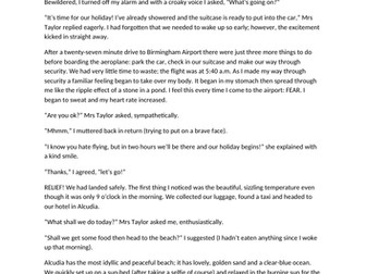 Diary Entry TEXT example KS2 Y6