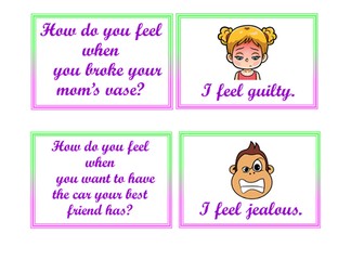 My feelings.  Matching game.