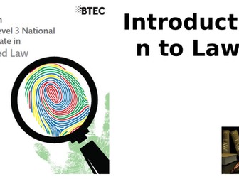 Taster / Into Lesson for BTEC Law