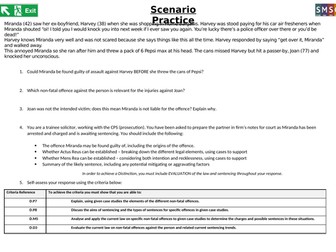 Starter, plenar or activity for BTEC Applied Law Negligence Practice scenario