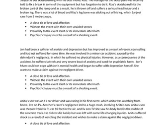 Lesson and Activity Psychiatric Injury Unit 7 BTEC Applied Law Tort Law