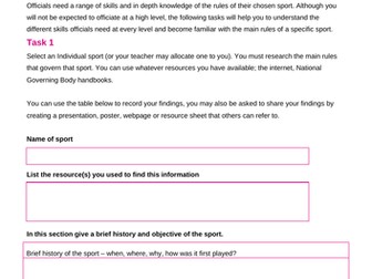 Cambridge Nationals Sports Studies Bundle Work Booklet Pack