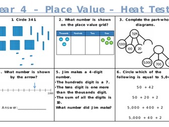 Year 4 Place Value Heat Test
