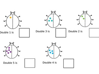 Ladybird Doubles up to 10/20 Worksheets