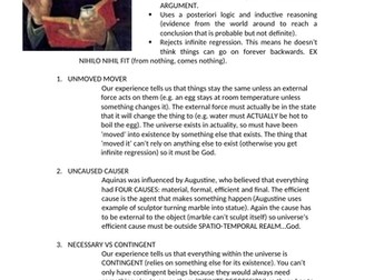 Eduqas AS Philosophy of Religion - Summary of Every Philosopher