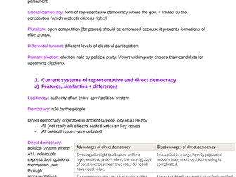 Democracy and participation A-level politics
