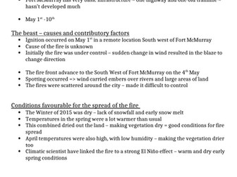 A-level Geography - fires in nature C/S