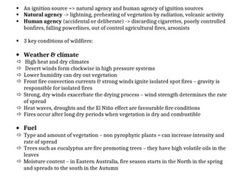 A-Level Geography -fires in nature notes