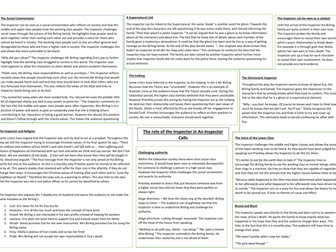 The Role of the Inspector - Inspector Calls