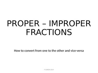 Proper and Improper fraction
