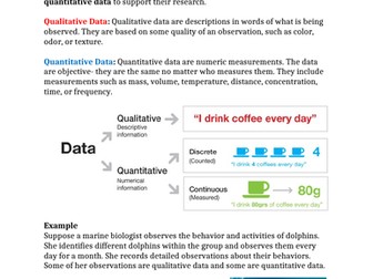 Scientific Observations: Qualitative vs. Quantitative DATA?
