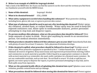 How to read Material Safety Data Sheet (MSDS)