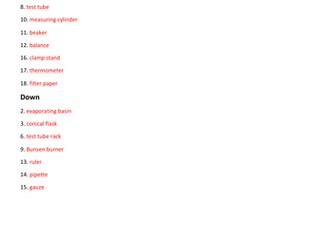 Scientific apparatus crossword