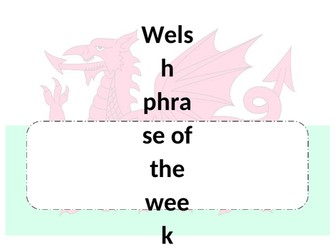 Welsh Phrase of the Week display Poster