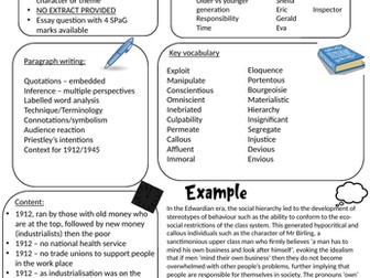 AQA Literature Paper 2 revision with examples