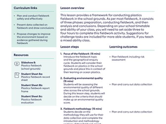 Plastic field work on school grounds