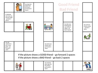 Board Game Template - Good friend / Bad friend