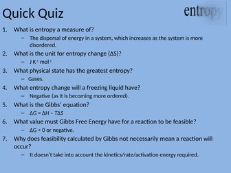 Enthalpy & Entropy Resources