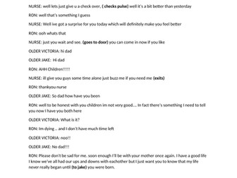 Short 1act play telling one mans life. Multiple characters for any size group