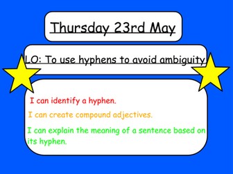 Hyphens for Ambiguity Lesson Year 5 / 6