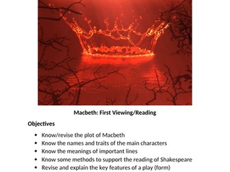 Macbeth question booklet (use with DVD)