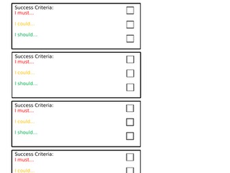 Success Criteria Checklist