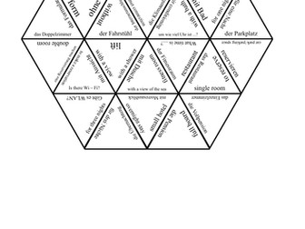 Booking a room in a hotel German tarsia puzzle