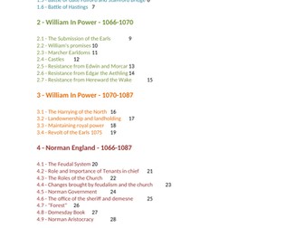 9-1 GCSE History Edexcel - Anglo Saxon and Norman England Notes