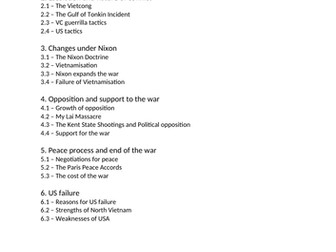 9-1 GCSE History Edexcel - The Vietnam War Notes